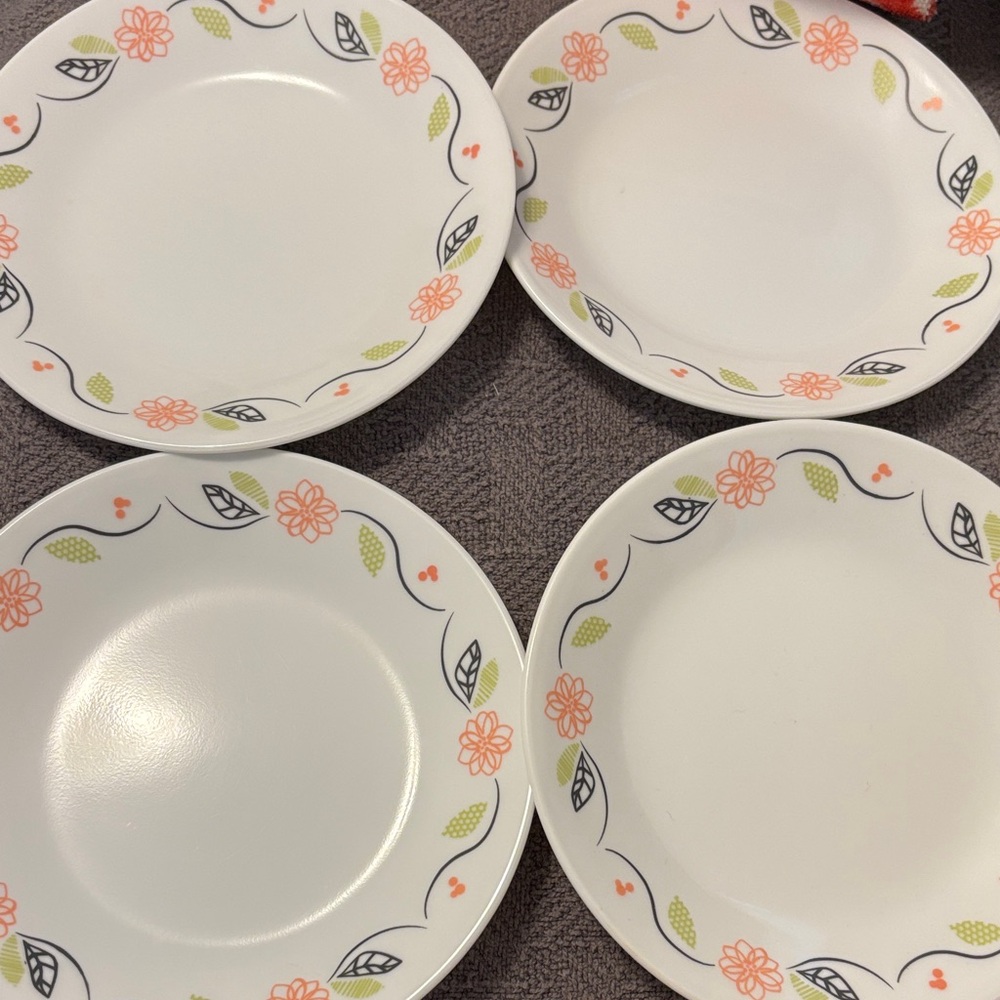 Corelle Tangerine Pattern Saucer, 7 inches